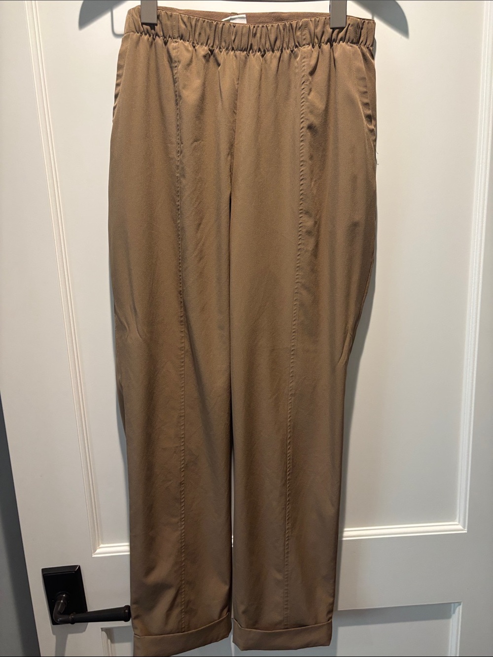 Varley Women's Tan Elastic-Waist Track Pants